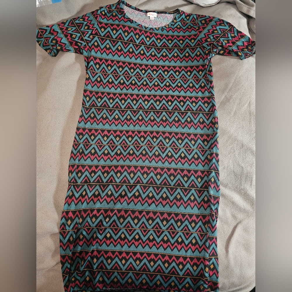 Colorful Geometric Pattern Dress